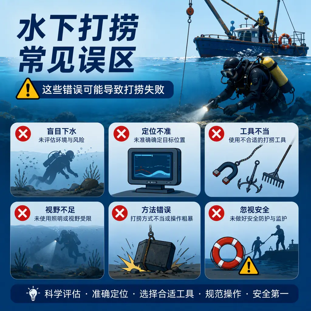 深耕水下打捞，兼顾民用失物与工程潜水作业岭东
